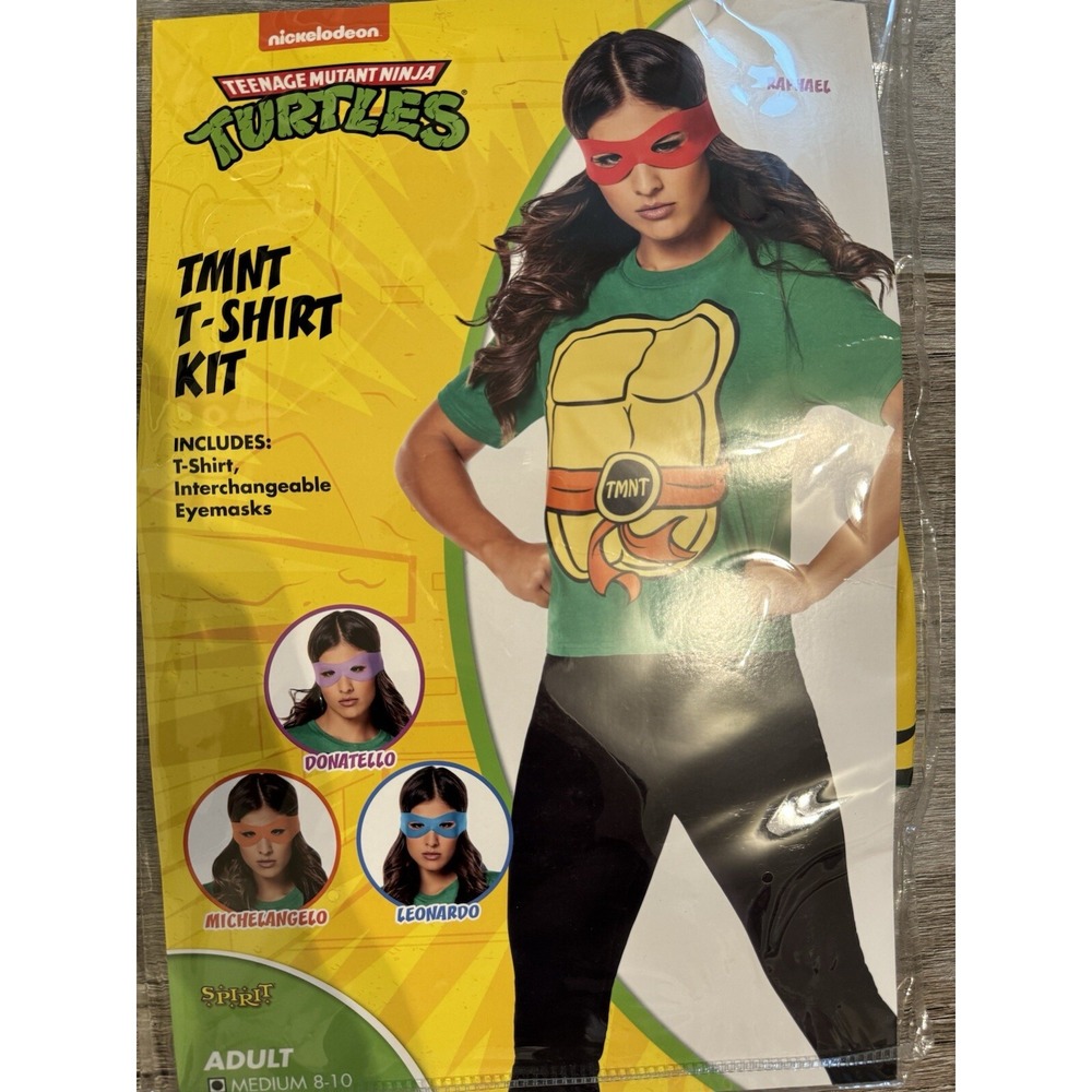 Teenage Mutant Ninja Turtles TMNT Costume‎ T-Shirt Kit Adult M 8-10 Nickelodeon - Picture 3 of 8
